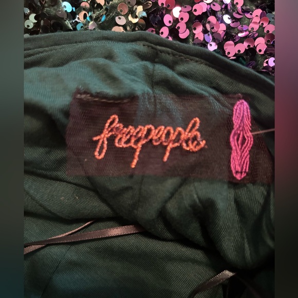 Free People Green and Blue Backless Dress - Picture 7 of 7